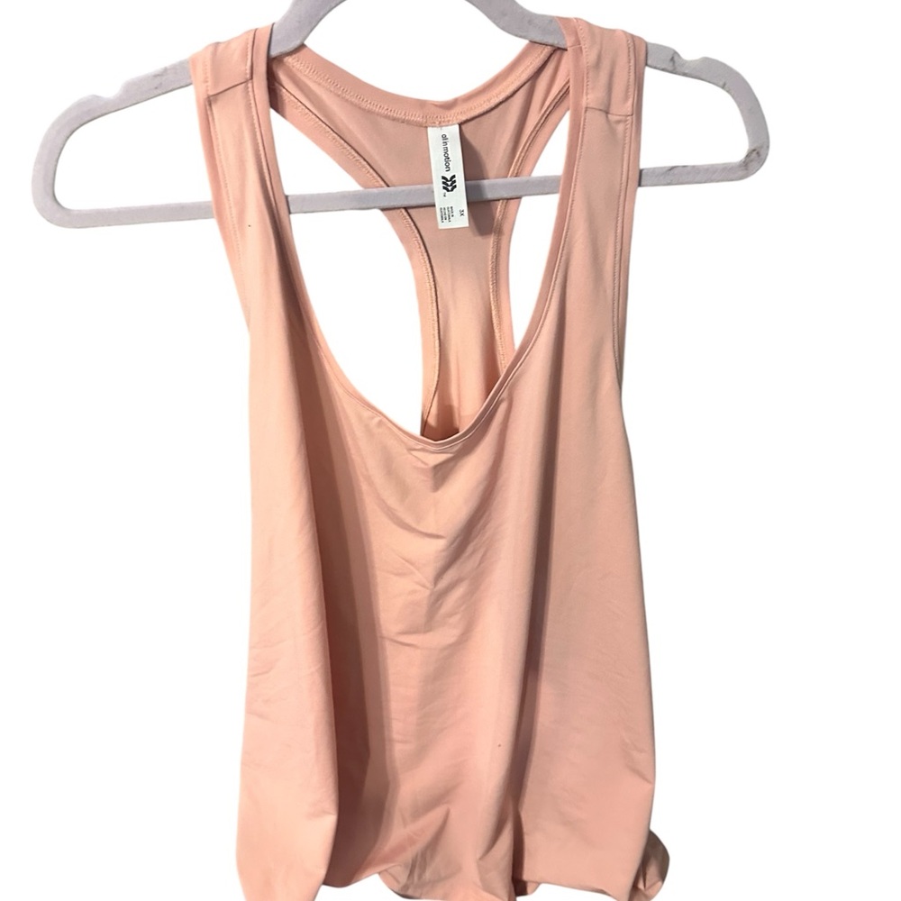NWT all in motion pink  Scoop Neck Racerback Tank 3x  cute soft